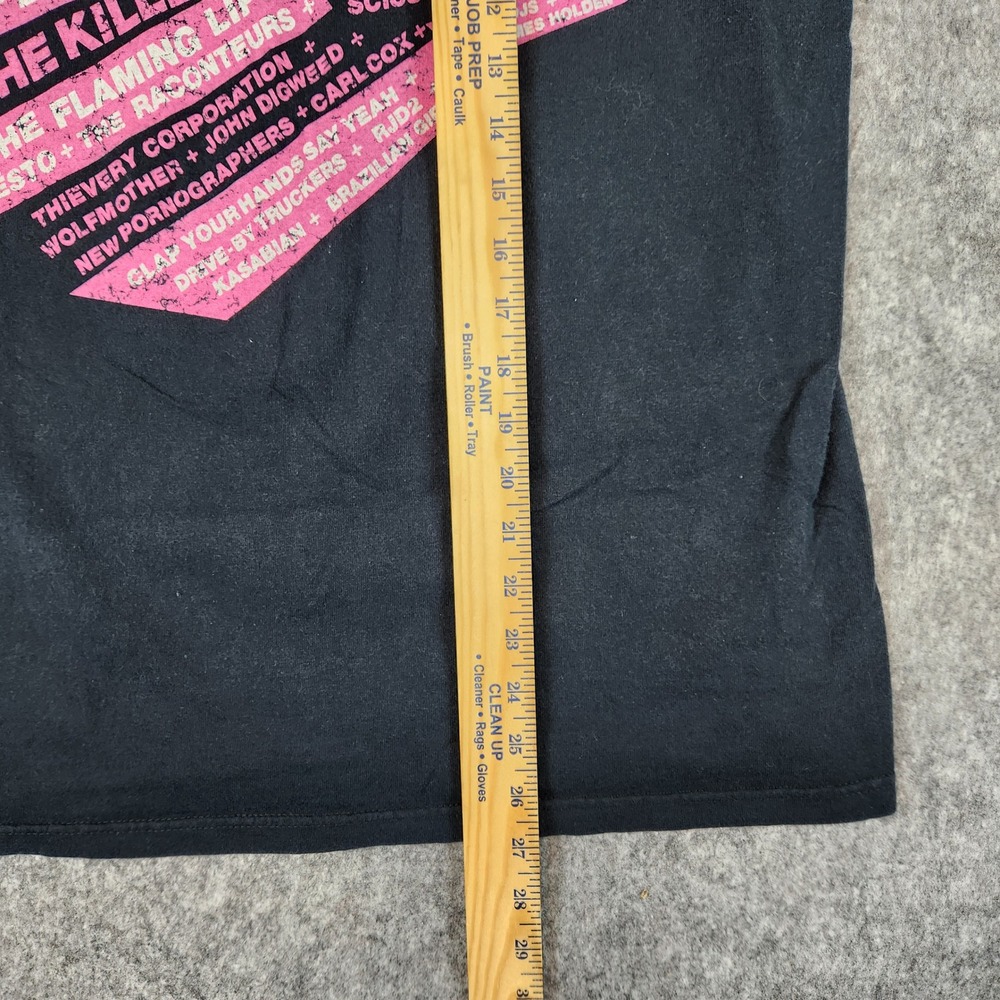 VTG Anvil Virgin Festival 2006 T Shirt M Black Concert Staff The Who Red Hot Y2K - Picture 7 of 9
